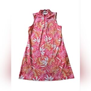 Tommy Bahama Everyday Active Women Size Large Pink Floral Dress Vacation